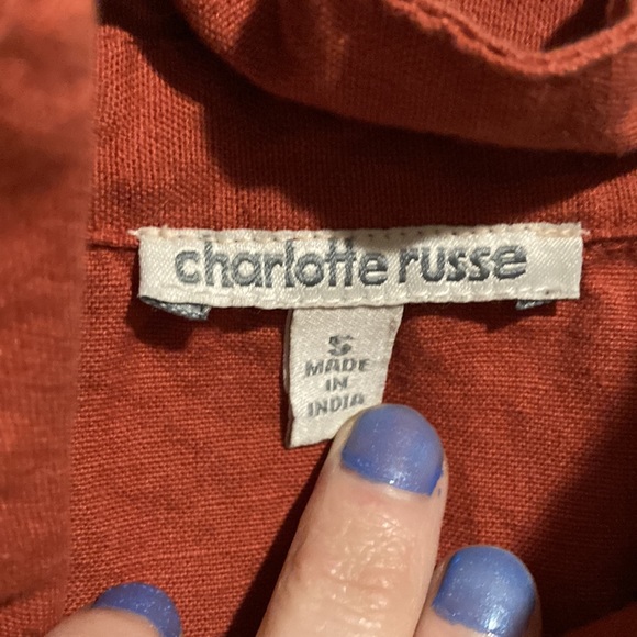 Charlotte Russe Burnt Orange Zip Up Jumper/Romper Size Small - Picture 2 of 16